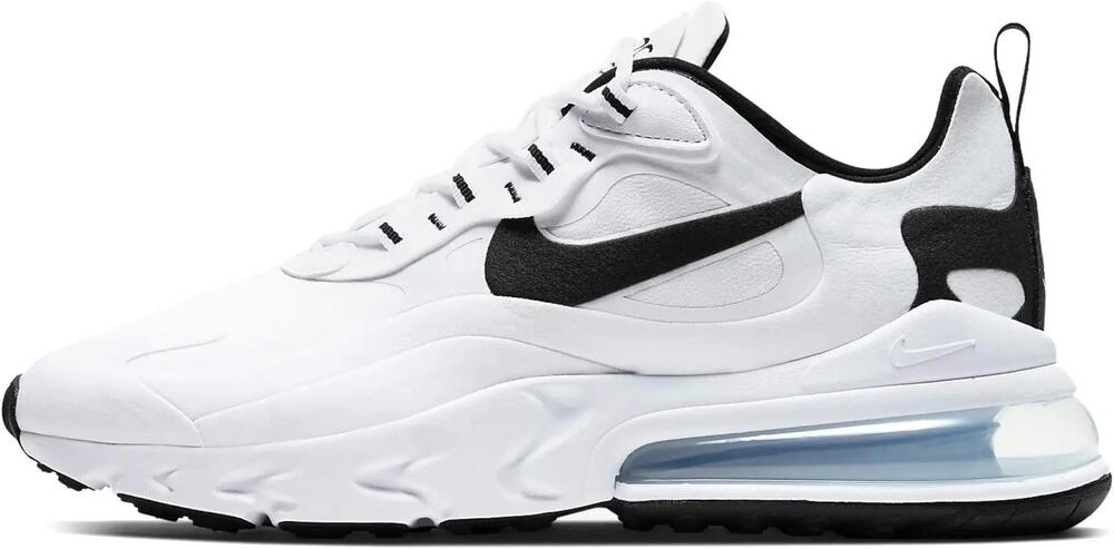 Nike Air Max 270 React Running Shoe Mens Ct1264-102 Size 8 White/Black/White New